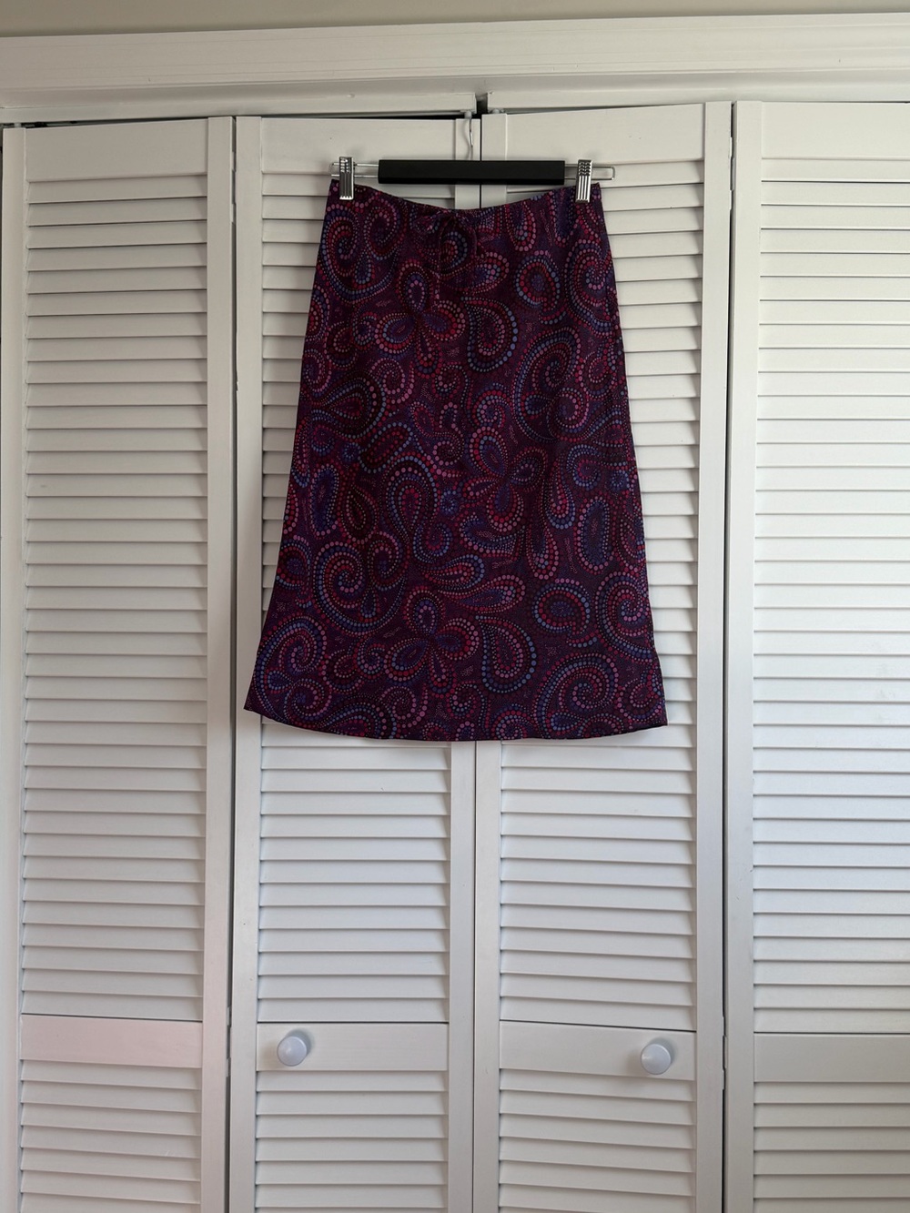 VINTAGE Paisley Midi Skirt in Purple